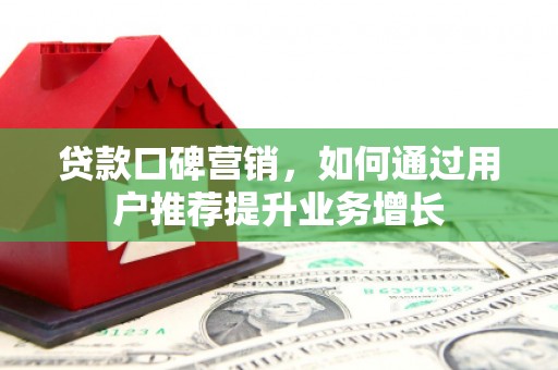 和平贷款口碑营销，如何通过用户推荐提升业务增长