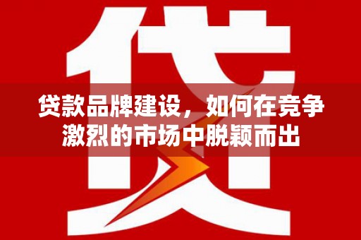 和平贷款品牌建设，如何在竞争激烈的市场中脱颖而出