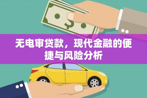 和平无电审贷款，现代金融的便捷与风险分析