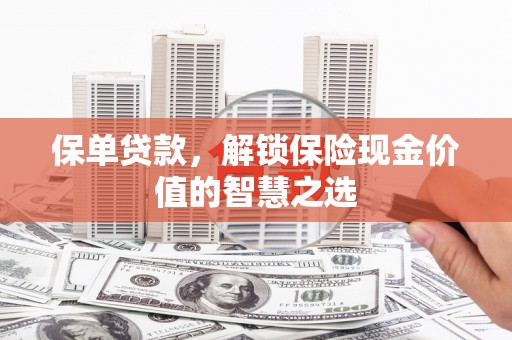 和平保单贷款，解锁保险现金价值的智慧之选