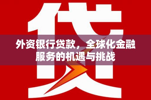 和平外资银行贷款，全球化金融服务的机遇与挑战