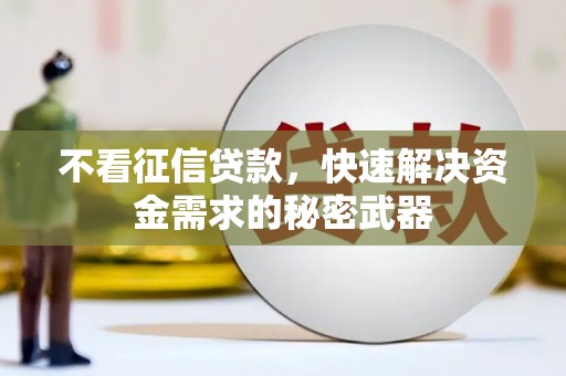 和平不看征信贷款，快速解决资金需求的秘密武器