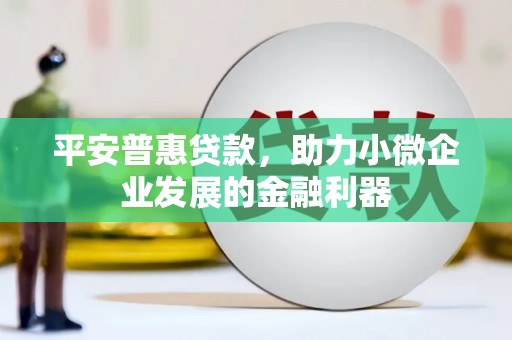 和平平安普惠贷款，助力小微企业发展的金融利器