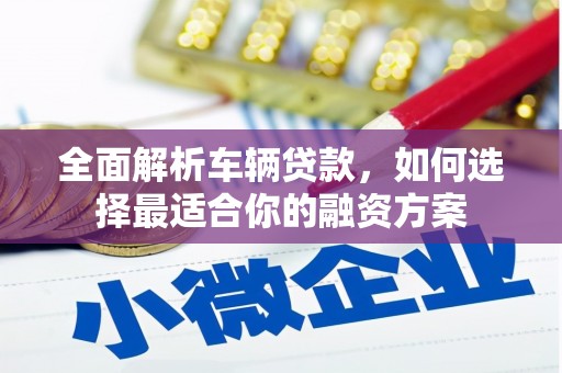 和平全面解析车辆贷款，如何选择最适合你的融资方案