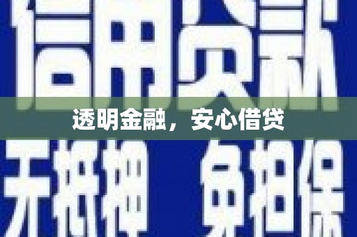 和平透明金融，安心借贷