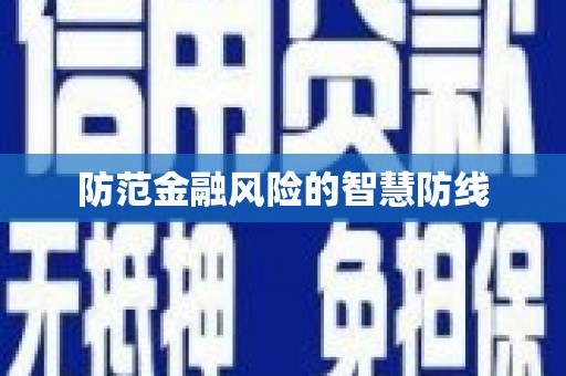 和平防范金融风险的智慧防线