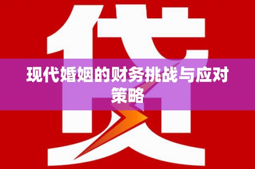 和平现代婚姻的财务挑战与应对策略